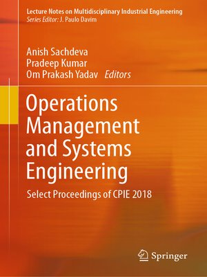 cover image of Operations Management and Systems Engineering